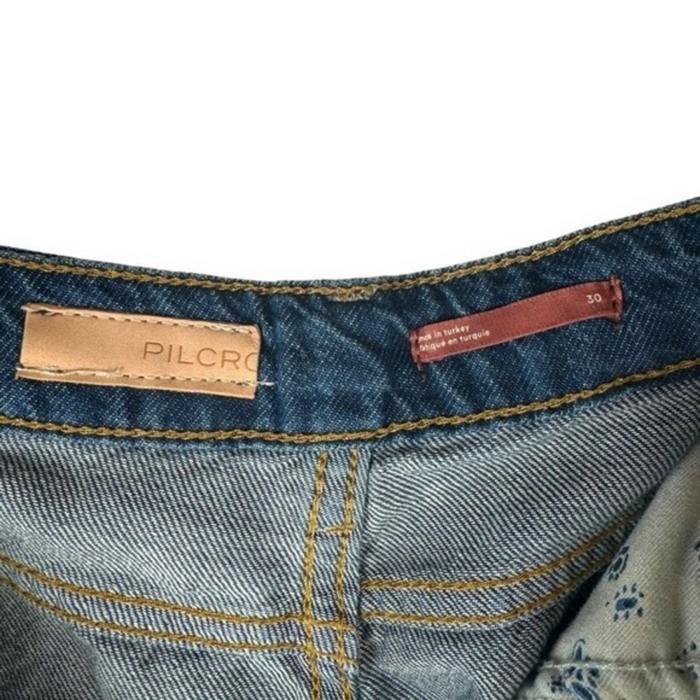 Pilcro Anthropologie The Annie High Rise Wide Leg Jeans Womens Size 30 Organic - Picture 8 of 16